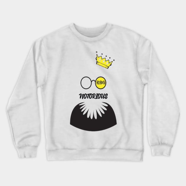 Notorious RBG Ruth Bader Ginsburg Dissent Feminist Gift Crewneck Sweatshirt by GoodArt